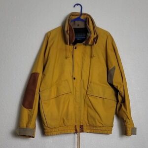 Men's Mustard Field Jacket with Brown Patches